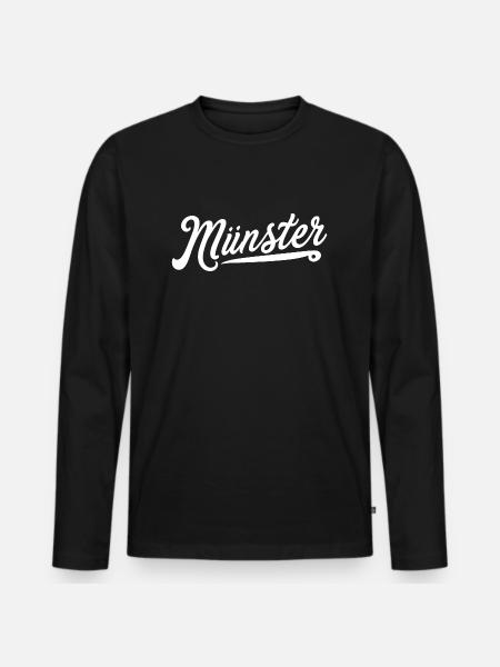 Münster - T-shirt manches longues Premium bio Homme - noir