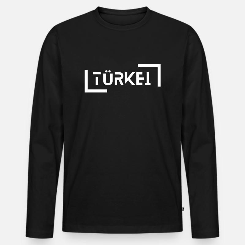 Turkey - Men's Premium Organic Long Sleeve Shirt - black