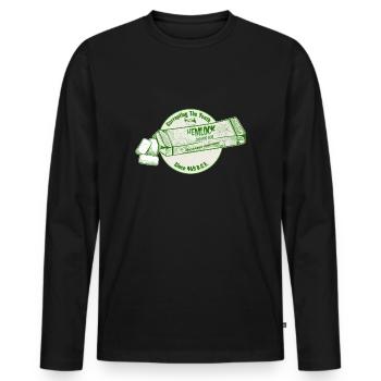 Sokrates lustiges Schierlingsgift - Männer Premium Bio Langarmshirt - Schwarz - Vorne - Nico (187cm)