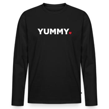 Lecker - Männer Premium Bio Langarmshirt - Schwarz - Vorne - Nico (187cm)