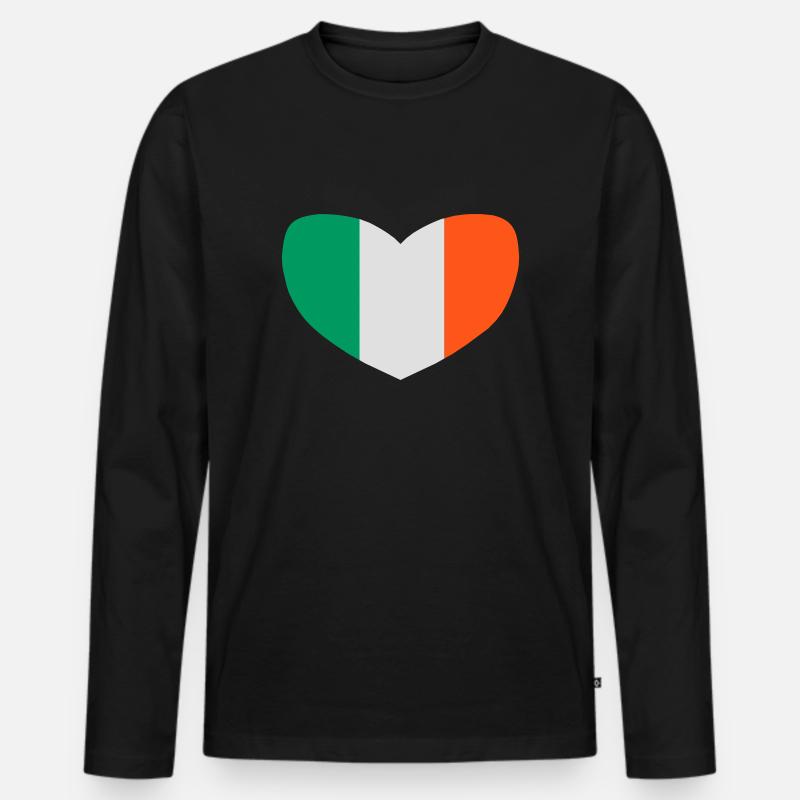 love irland - Männer Premium Bio Langarmshirt - Schwarz