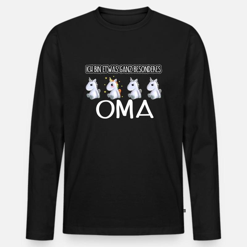 OMA - Toll - Männer Premium Bio Langarmshirt - Schwarz
