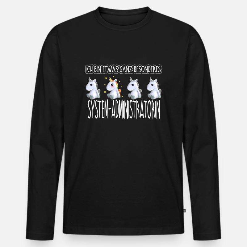 SYSTEM-ADMIN - Toll - Männer Premium Bio Langarmshirt - Schwarz