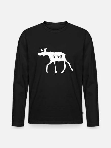 Sisu - Männer Premium Bio Langarmshirt - Schwarz