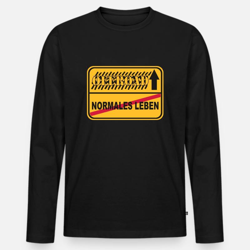 Offroad 4x4 - Männer Premium Bio Langarmshirt - Schwarz