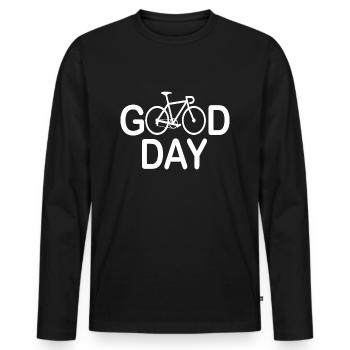 Bike Fahrrad good day bicycle - Männer Premium Bio Langarmshirt - Schwarz - Vorne - Nico (187cm)