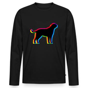CMYK St. Bernard - Men's Premium Organic Long Sleeve Shirt - black - Front - Nico (187cm)