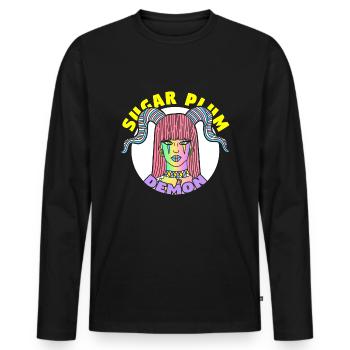 FILLE SUGAR PLUM DEMON - T-shirt manches longues Premium bio Homme - noir - Devant - Nico (187cm)