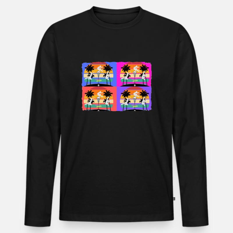 Hindernisparcours vs Hindernisparkuhr - Männer Premium Bio Langarmshirt - Schwarz