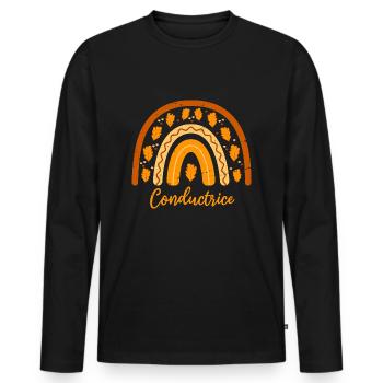 Voted best female driver| driver - Men's Premium Organic Long Sleeve Shirt - black - Front - Nico (187cm)