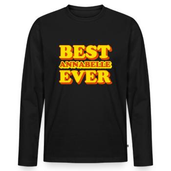Annabelle Vorname lustiges Geschenk - Männer Premium Bio Langarmshirt - Schwarz - Vorne - Nico (187cm)