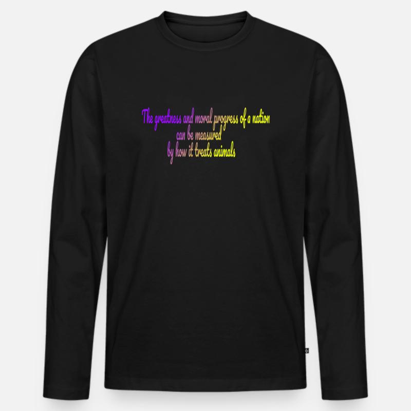 Die Größe einer Nation - Männer Premium Bio Langarmshirt - Schwarz