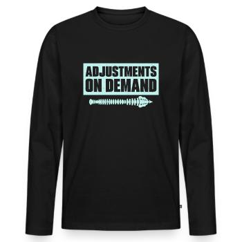 Adjustments On Demand Chiropractor Physical Therap - Men's Premium Organic Long Sleeve Shirt - black - Front - Nico (187cm)