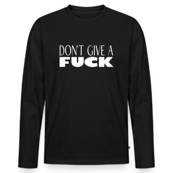 Pas d’avis ? Aucun problème. . - T-shirt manches longues Premium bio Homme - noir - Devant - Nico (187cm)