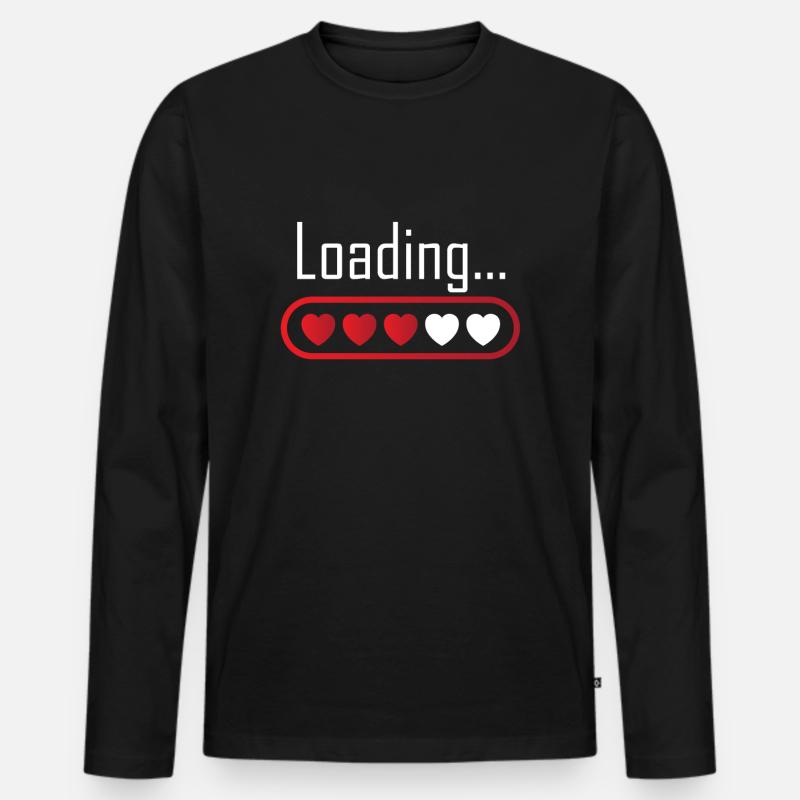 Loading - Männer Premium Bio Langarmshirt - Schwarz