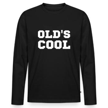 Old's cool - Men's Premium Organic Long Sleeve Shirt - black - Front - Nico (187cm)