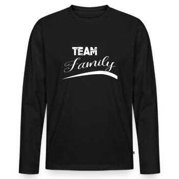 noir drôle citation idée cadeau déclaration d'amour humour - T-shirt manches longues Premium bio Homme - noir - Devant - Nico (187cm)