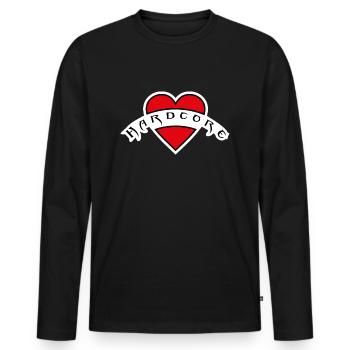 HardcoreRock - Männer Premium Bio Langarmshirt - Schwarz - Vorne - Nico (187cm)