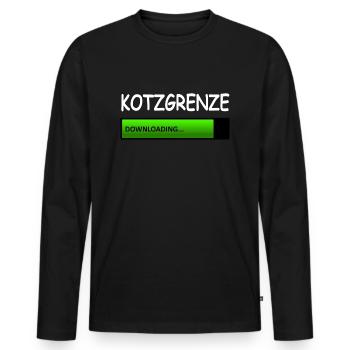 Kotzgrenze lustiges Party Alkohol Bier Ladebalken - Männer Premium Bio Langarmshirt - Schwarz - Vorne - Nico (187cm)