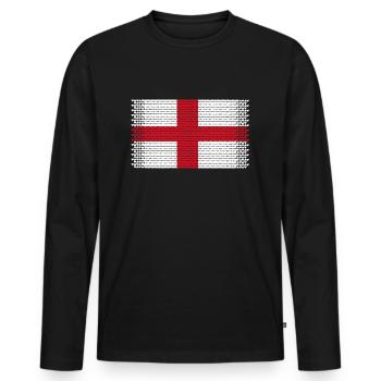 heart england london love english english english flavour - Men's Premium Organic Long Sleeve Shirt - black - Front - Nico (187cm)
