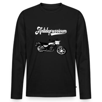 Zündapp KS 50 Classic Bike - Männer Premium Bio Langarmshirt - Schwarz - Vorne - Nico (187cm)