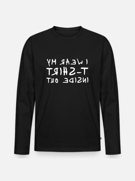 Noszę koszulkę na lewą stronę - Premium økologisk langærmet T-shirt til mænd - sort