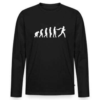 Jai Alai Evolution Gift Jai-Alai Pelota - Men's Premium Organic Long Sleeve Shirt - black - Front - Nico (187cm)