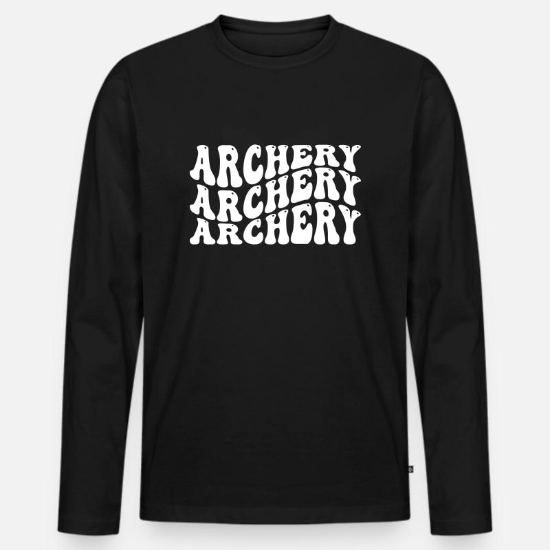 Archery bogenschießen - Männer Premium Bio Langarmshirt - Schwarz