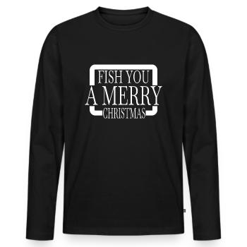 Humor Christmas Present Axolotls Couples Bedroom - Men's Premium Organic Long Sleeve Shirt - black - Front - Nico (187cm)