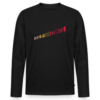 Toutes mes propres cascades - T-shirt manches longues Premium bio Homme - noir - Devant - Nico (187cm)