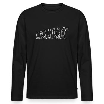 Darts Darts Player Gift Dart Slogan - Men's Premium Organic Long Sleeve Shirt - black - Front - Nico (187cm)