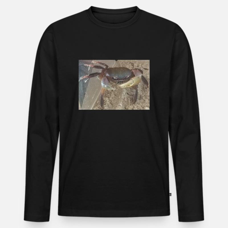 Mr Crab die Krabbe - Männer Premium Bio Langarmshirt - Schwarz