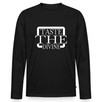 flavor taste sensations culinary bliss jokes - Männer Premium Bio Langarmshirt - Schwarz - Vorne - Nico (187cm)