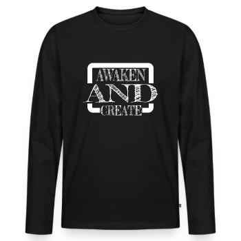 Fostering Innovation Cool Enlightenment Quotes - Men's Premium Organic Long Sleeve Shirt - black - Front - Nico (187cm)