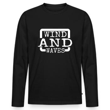 Cadeau Équipement de planche à voile Liberté d’expression de soi - T-shirt manches longues Premium bio Homme - noir - Devant - Nico (187cm)