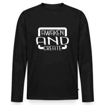 joke enlightenment practices birthday present idea - Men's Premium Organic Long Sleeve Shirt - black - Front - Nico (187cm)