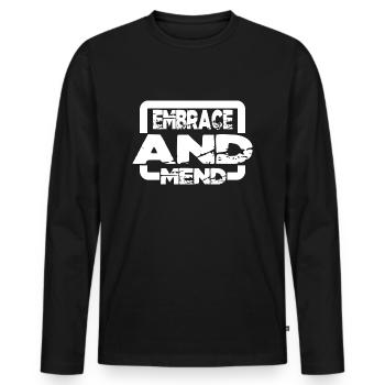 Self-Healing Birthday Healing Power Cool - Men's Premium Organic Long Sleeve Shirt - black - Front - Nico (187cm)