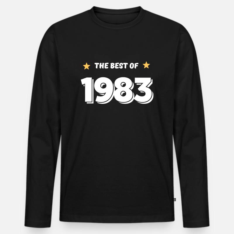 Das Beste von 1983 - Männer Premium Bio Langarmshirt - Schwarz
