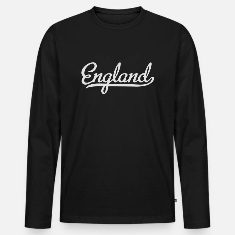 england - Männer Premium Bio Langarmshirt - Schwarz