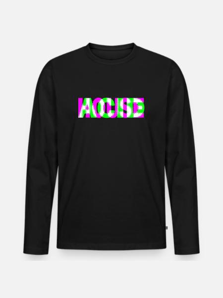 acid house - Men's Premium Organic Long Sleeve Shirt - black