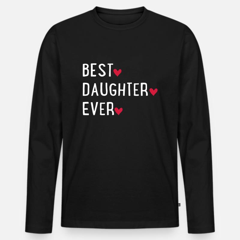 Tochter - Männer Premium Bio Langarmshirt - Schwarz