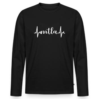 MTLA Medizinisch-Technische Laboratoriumsassistent - Männer Premium Bio Langarmshirt - Schwarz - Vorne - Nico (187cm)