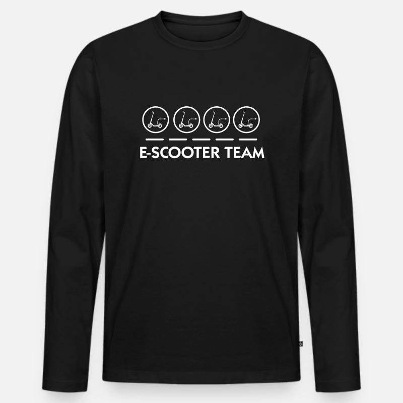 E-Scooter E-Roller Scooter - Männer Premium Bio Langarmshirt - Schwarz