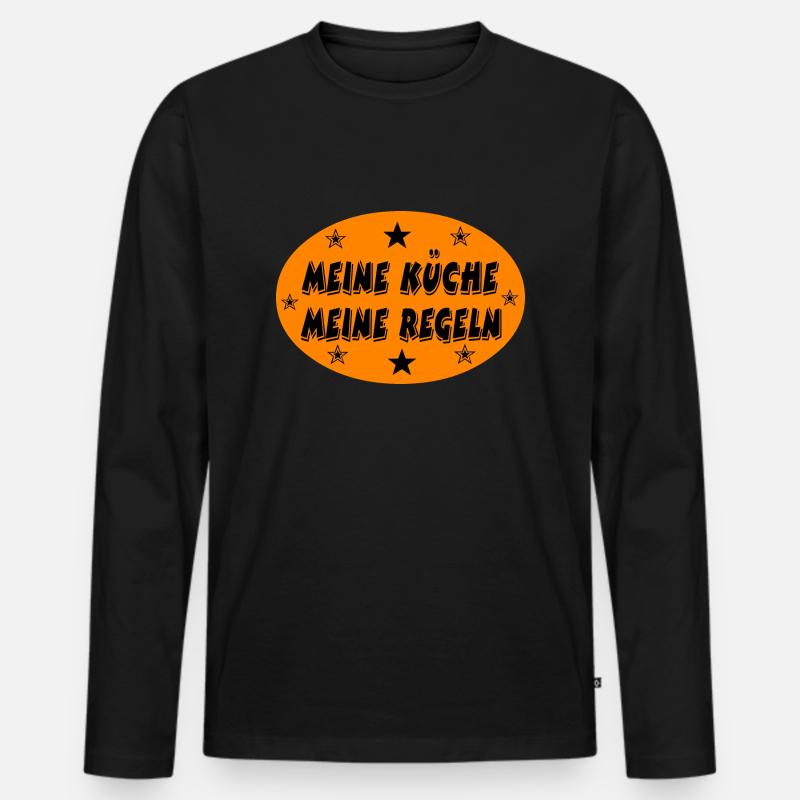 Küche - Männer Premium Bio Langarmshirt - Schwarz