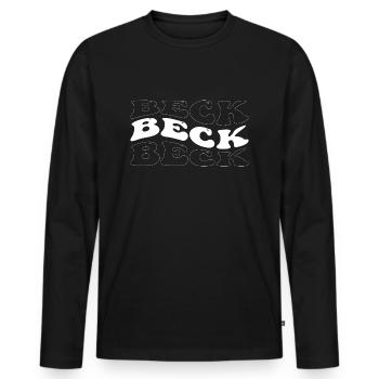 Funny Beck Groovy 4 Herren Damen Cool Beck Tie Dye - Männer Premium Bio Langarmshirt - Schwarz - Vorne - Nico (187cm)
