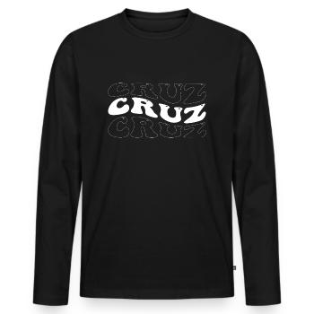 Funny Cruz Groovy 4 Men Women Cool Cruz Tie Dye - Men's Premium Organic Long Sleeve Shirt - black - Front - Nico (187cm)