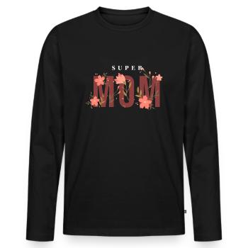 Muttertag - Männer Premium Bio Langarmshirt - Schwarz - Vorne - Nico (187cm)