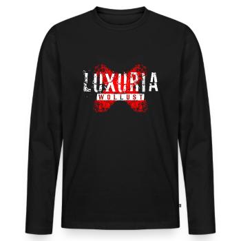 Luxeria - The voluptuousness - Men's Premium Organic Long Sleeve Shirt - black - Front - Nico (187cm)