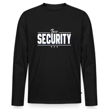Beer Security Bier Sicherheitsdienst Polizei Party - Männer Premium Bio Langarmshirt - Schwarz - Vorne - Nico (187cm)
