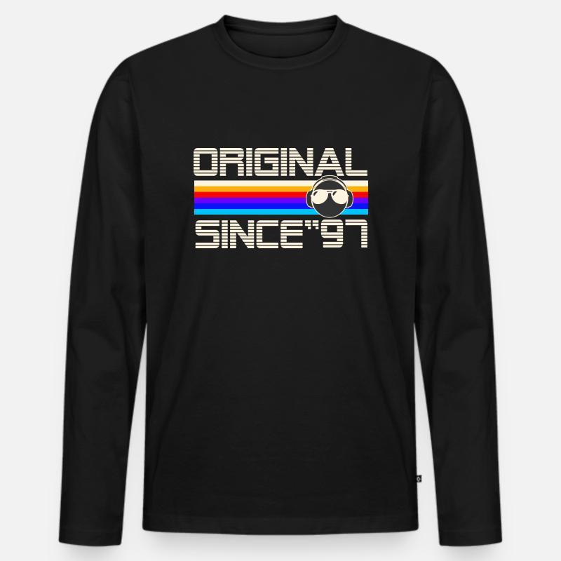 Seit 97 - Männer Premium Bio Langarmshirt - Schwarz